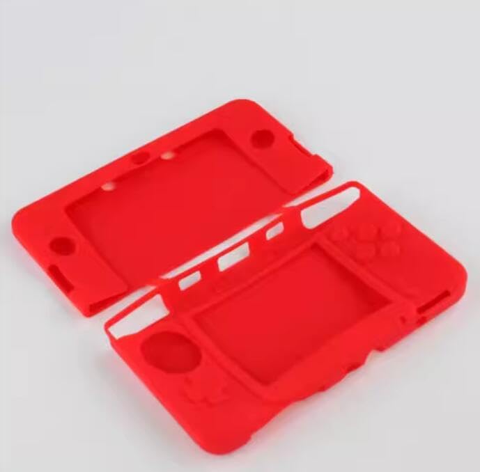 LRWDEFA Soft Silicone Cover Case for New 3DS XL LL Rubber Full Body Protective Skin (Red) - Image 2